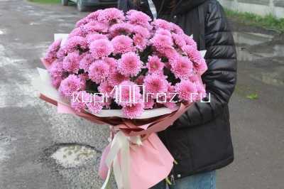 Букет из 15 кустовых хризантем «Фабиани»